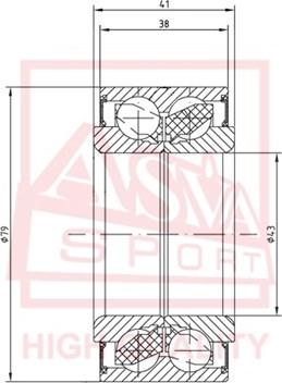 ASVA DAC43790041-38 - Подшипник ступицы колеса autospares.lv