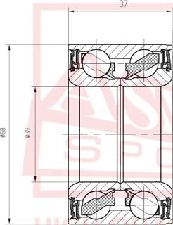 ASVA DAC39680037 - Подшипник ступицы колеса autospares.lv