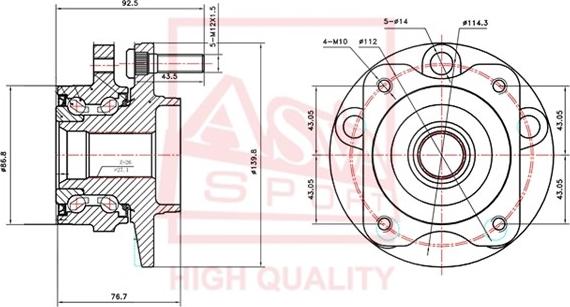 ASVA DGWH-VGRF - Ступица колеса, поворотный кулак autospares.lv