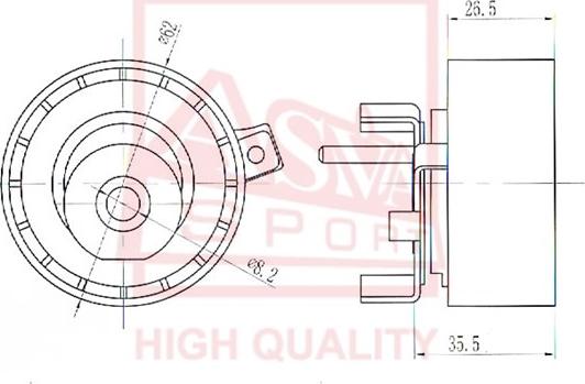 ASVA FDBP-009 - Ролик натяжителя, клиновой ремень autospares.lv