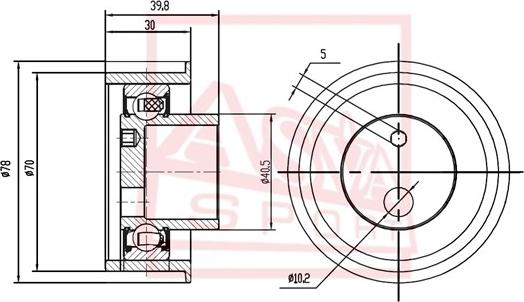 ASVA HYBP-023 - Ролик натяжителя, клиновой ремень autospares.lv