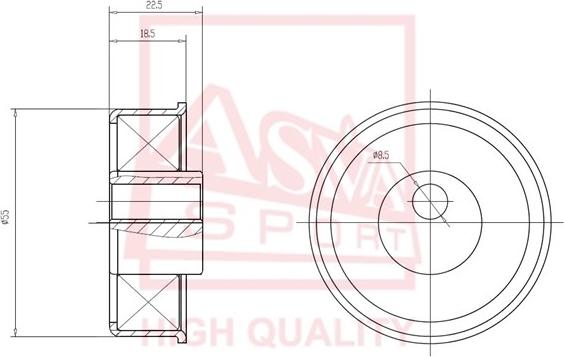 ASVA MTBP-008 - Ролик натяжителя, клиновой ремень autospares.lv