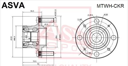 ASVA MTWH-CKR - Ступица колеса, поворотный кулак autospares.lv