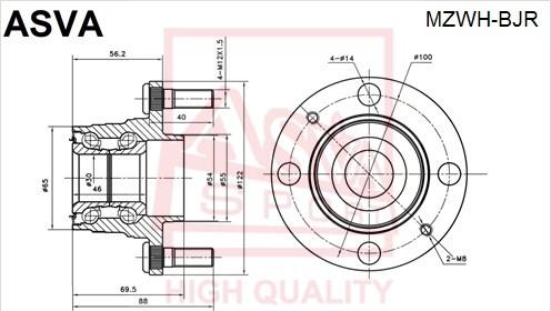 ASVA MZWH-BJR - Ступица колеса, поворотный кулак autospares.lv