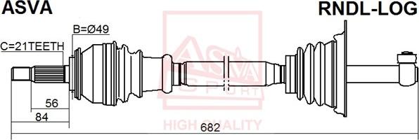 ASVA RNDL-LOG - Приводной вал autospares.lv