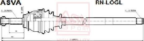 ASVA RN-LOGL - Шарнирный комплект, ШРУС, приводной вал autospares.lv