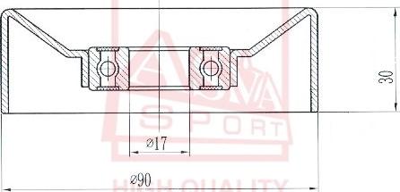 ASVA TYBP-031 - Ролик натяжителя, клиновой ремень autospares.lv