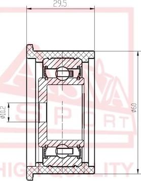 ASVA TYBP-022 - Ролик натяжителя, клиновой ремень autospares.lv