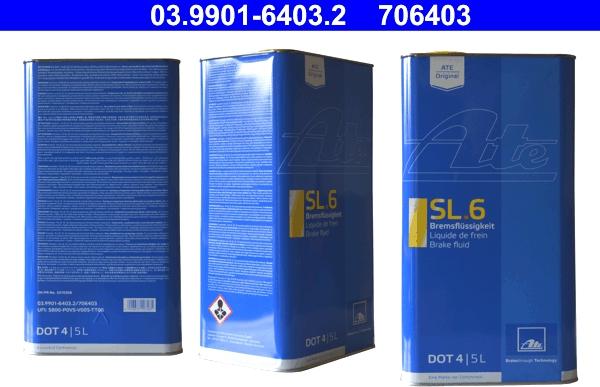 ATE 03.9901-6403.2 - Тормозная жидкость autospares.lv