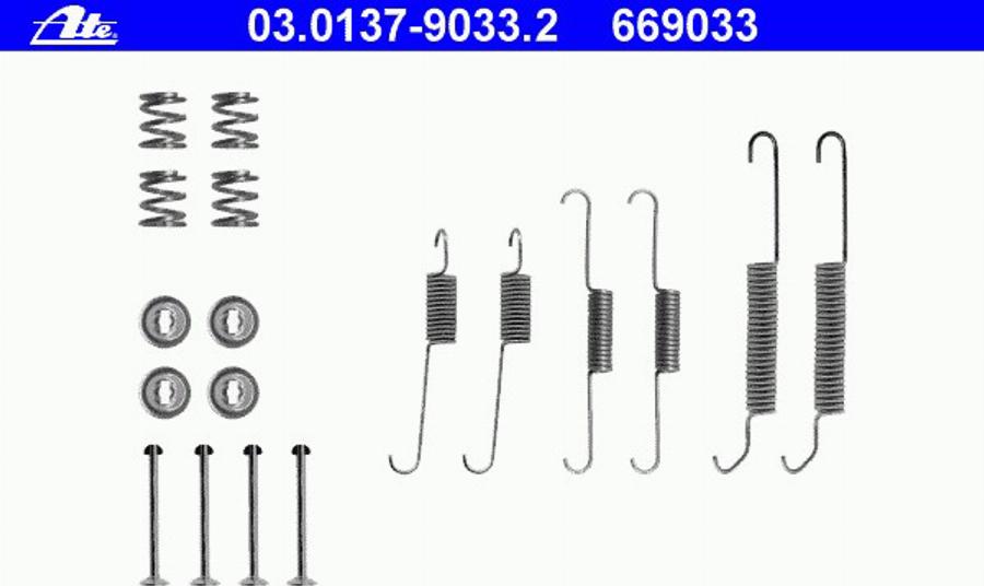 ATE 03.0137-9033.2 - Комплектующие, стояночная тормозная система autospares.lv