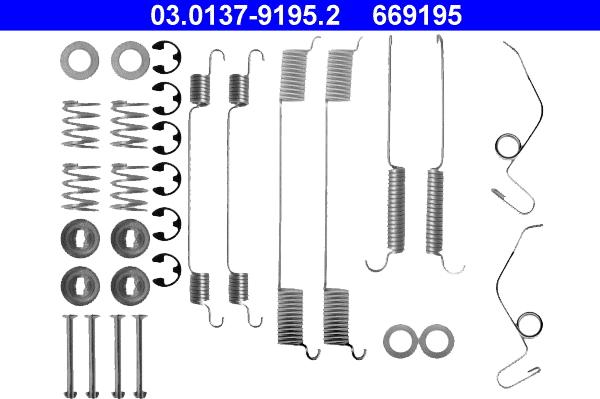 ATE 03.0137-9195.2 - Комплектующие, барабанный тормозной механизм autospares.lv