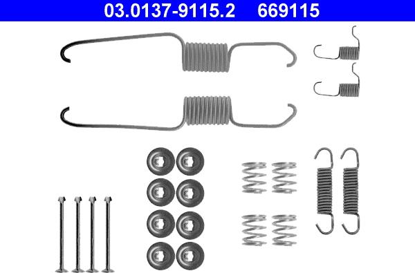 ATE 03.0137-9115.2 - Комплектующие, барабанный тормозной механизм autospares.lv