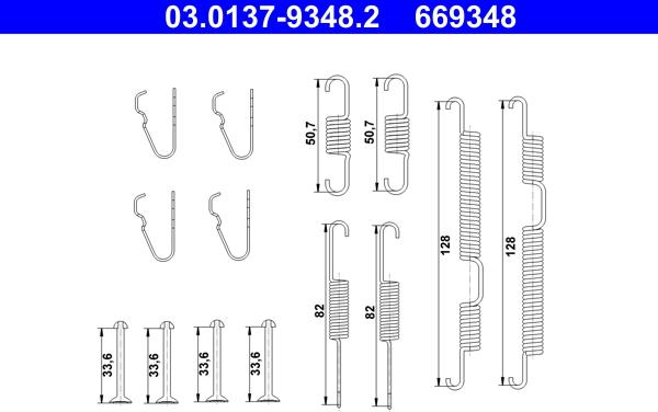 ATE 03.0137-9348.2 - Комплектующие, стояночная тормозная система autospares.lv