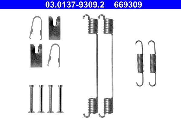 ATE 03.0137-9309.2 - Комплектующие, барабанный тормозной механизм autospares.lv