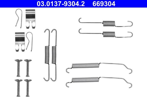 ATE 03.0137-9304.2 - Комплектующие, барабанный тормозной механизм autospares.lv