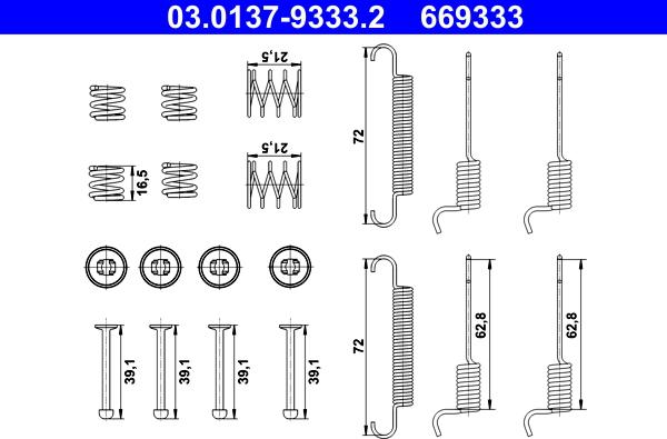 ATE 03.0137-9333.2 - Комплектующие, стояночная тормозная система autospares.lv