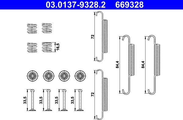 ATE 03.0137-9328.2 - Комплектующие, стояночная тормозная система autospares.lv