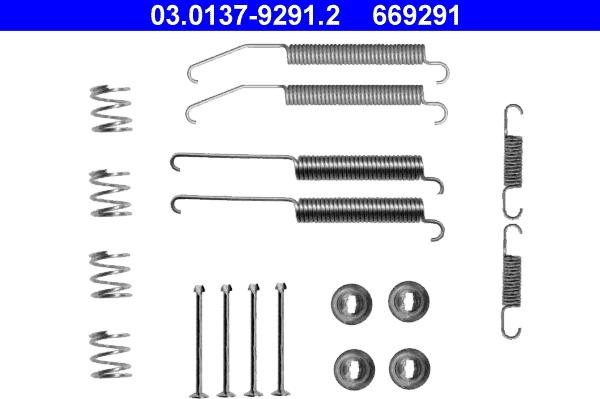 ATE 03.0137-9291.2 - Комплектующие, барабанный тормозной механизм autospares.lv