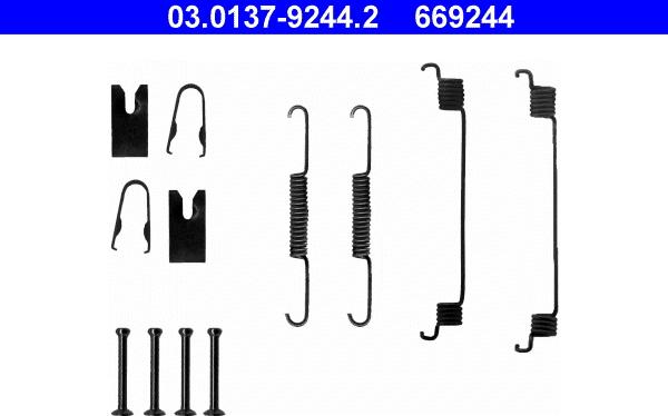 ATE 03.0137-9244.2 - Комплектующие, барабанный тормозной механизм autospares.lv