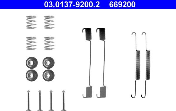 ATE 03.0137-9200.2 - Комплектующие, барабанный тормозной механизм autospares.lv