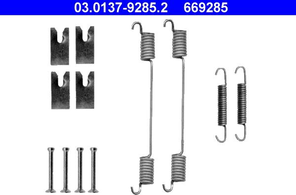 ATE 03.0137-9285.2 - Комплектующие, барабанный тормозной механизм autospares.lv