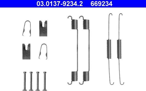 ATE 03.0137-9234.2 - Комплектующие, барабанный тормозной механизм autospares.lv