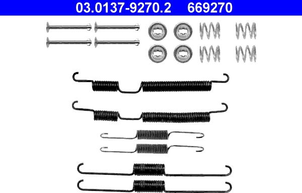 ATE 03.0137-9270.2 - Комплектующие, барабанный тормозной механизм autospares.lv