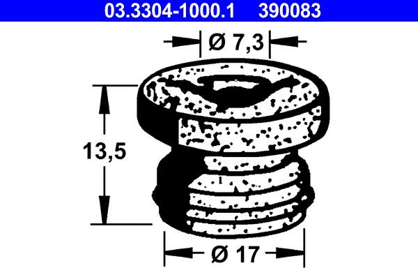 ATE 03.3304-1000.1 - Пробка, бачок тормозной жидкости autospares.lv
