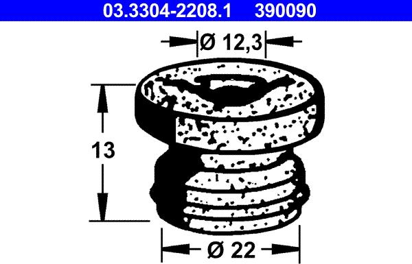 ATE 03.3304-2208.1 - Пробка, бачок тормозной жидкости autospares.lv