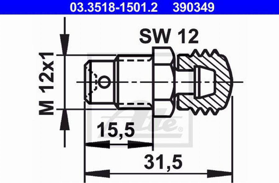 ATE 11.9601-9722.2 - Тормозной суппорт autospares.lv