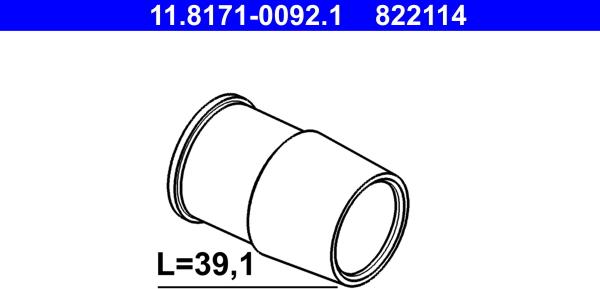 ATE 11.8171-0092.1 - Направляющая гильза, корпус скобы тормоза autospares.lv