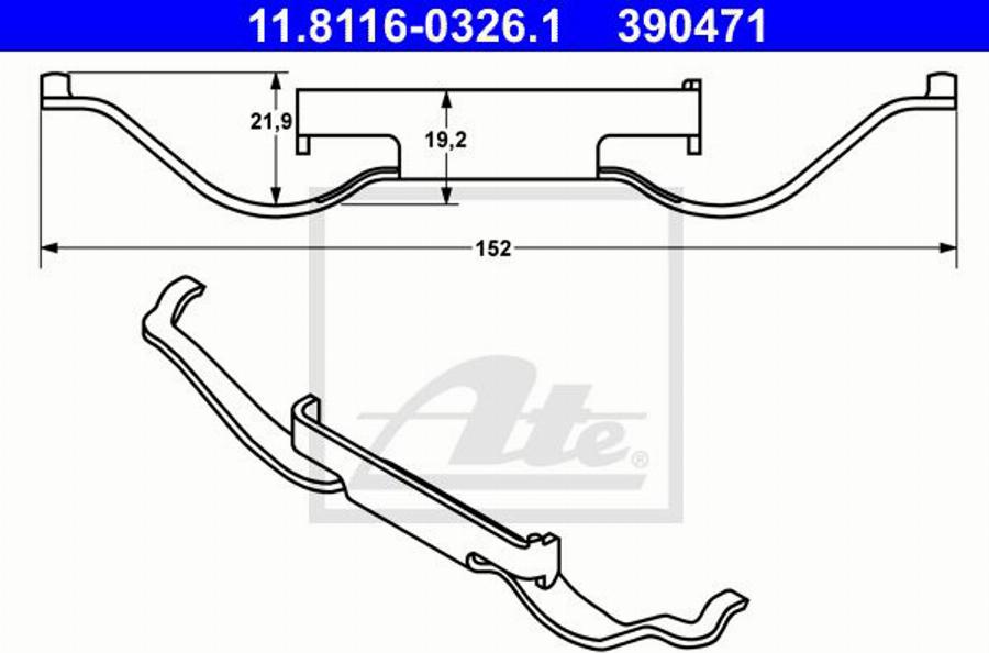 ATE 11.8171-0069.1 - Направляющий болт, корпус скобы тормоза autospares.lv