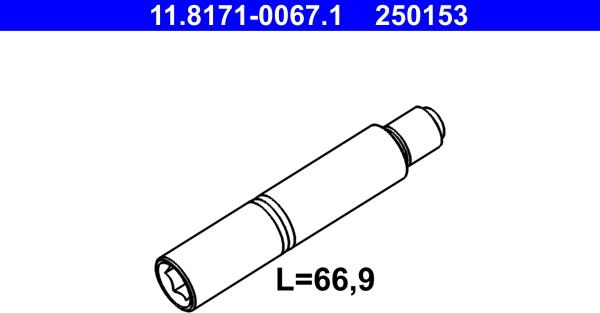 ATE 11.8171-0067.1 - Направляющий болт, корпус скобы тормоза autospares.lv