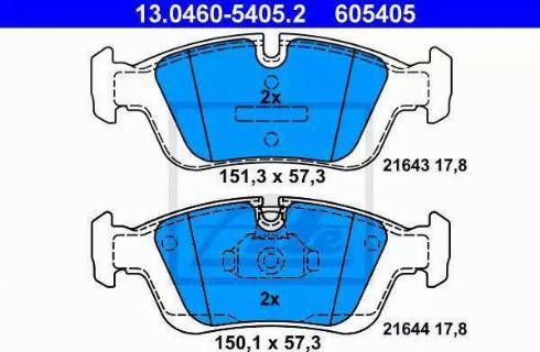 Alpha Brakes HKP-BM-005 - Тормозные колодки, дисковые, комплект autospares.lv