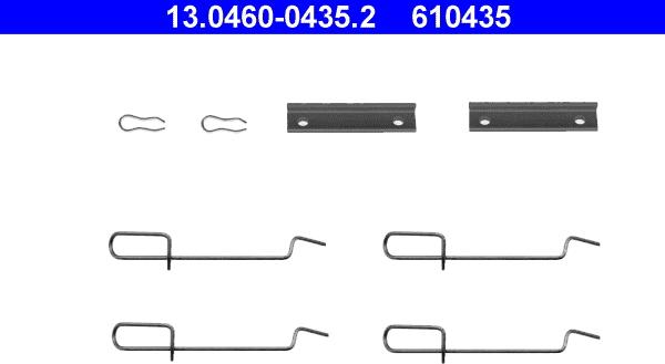 ATE 13.0460-0435.2 - Комплектующие для колодок дискового тормоза autospares.lv