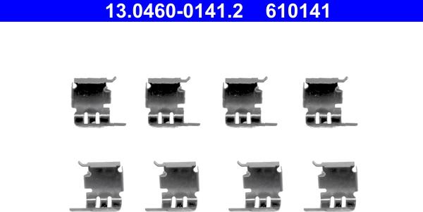 ATE 13.0460-0141.2 - Комплектующие для колодок дискового тормоза autospares.lv