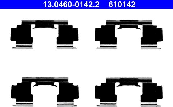 ATE 13.0460-0142.2 - Комплектующие для колодок дискового тормоза autospares.lv