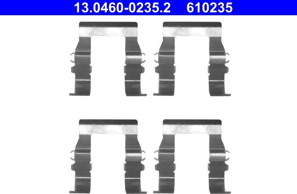 ATE 13.0460-0235.2 - Комплектующие для колодок дискового тормоза autospares.lv