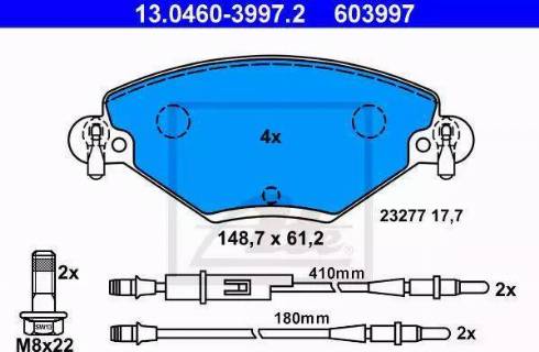 Alpha Brakes HKP-CT-041 - Тормозные колодки, дисковые, комплект autospares.lv