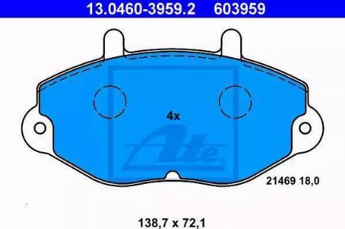 Alpha Brakes HKP-FR-021 - Тормозные колодки, дисковые, комплект autospares.lv