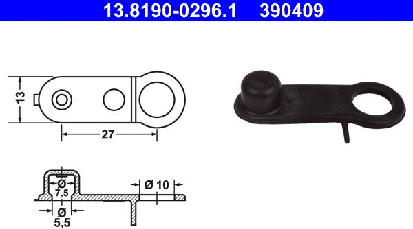 ATE 13.8190-0296.1 - Крышка / защитный колпак autospares.lv