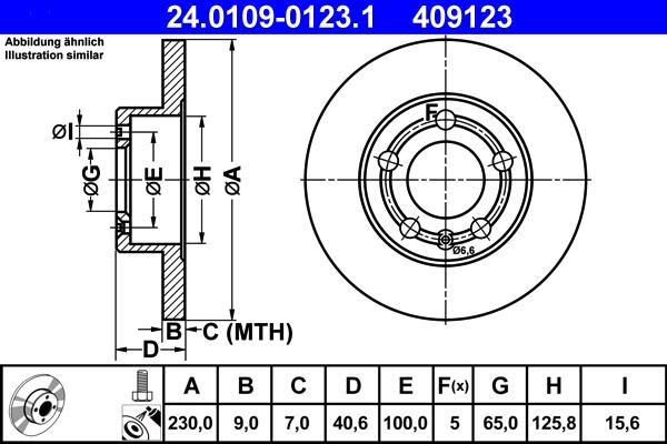 ATE 24.0109-0123.1 - Тормозной диск autospares.lv
