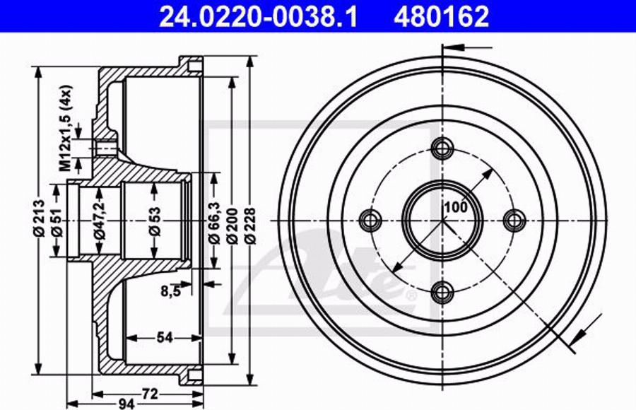 ATE 24.0101-3803.2 - Комплект принадлежностей, тормозной суппорт autospares.lv