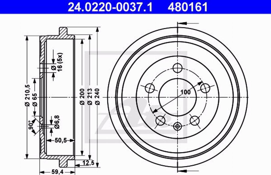 ATE 24.0101-3802.2 - Комплект принадлежностей, тормозной суппорт autospares.lv