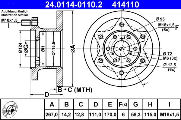 ATE 24.0114-0110.2 - Тормозной диск autospares.lv
