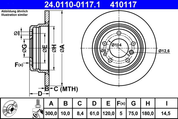 ATE 24.0110-0117.1 - Тормозной диск autospares.lv