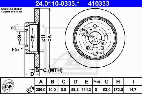 Alpha Brakes HTT-TY-072 - Тормозной диск autospares.lv