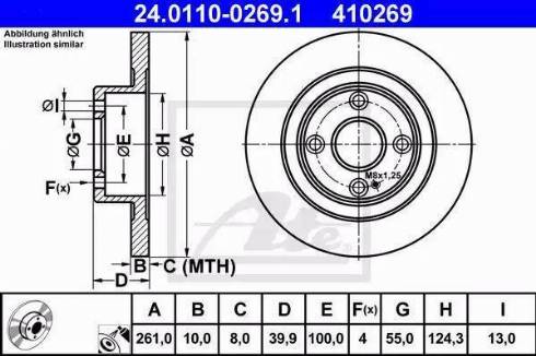 Alpha Brakes HTT-MZ-007 - Тормозной диск autospares.lv