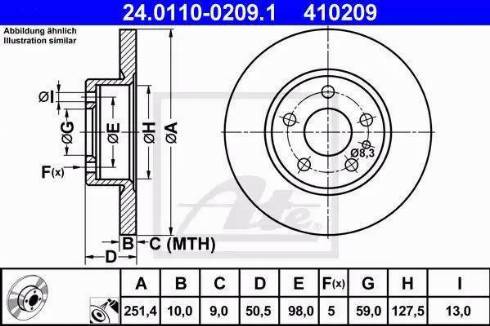 Alpha Brakes HTT-AR-008 - Тормозной диск autospares.lv