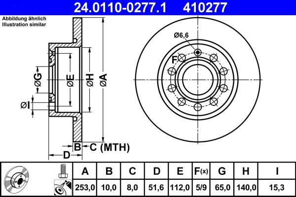 ATE 24.0110-0277.1 - Тормозной диск autospares.lv